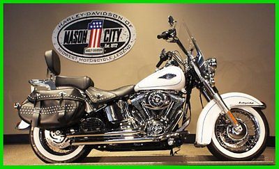 Harley-Davidson : Softail 2013 harley davidson flstc heritage softail classic white hot pearl c our video