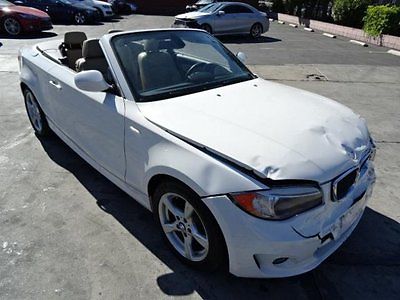 BMW : 1-Series 1-Series 128i 2012 bmw 1 series 128 i convertible wrecked salvage rebuilder priced to sell