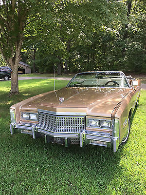 Cadillac : Eldorado Convertible 2-Door 1975 cadillac eldorado excellent paint no rust new tires low mileage