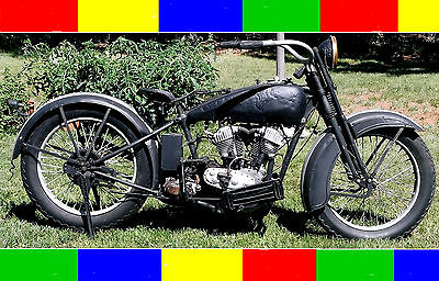 Harley-Davidson : Other 1927 antique vintage harley davidson jd motorcycle bike indian cannonball run