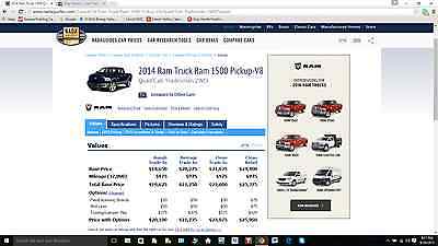 Ram : 1500 Tradesman Quad Cab Pickup 4-Door 2014 ram 1500 tradesman quad cab pickup 4 door 5.7 l automatic all power options