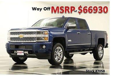 Chevrolet : Silverado 2500 HD MSRP$66930 4X4 Diesel High Country Blue Crew 4WD New 2500HD GPS Sunroof Navigation Heated Cooled Leather Seats Duramax  14 15 Cab