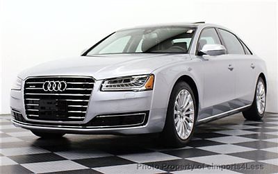 Audi : A8 CERTIFIED A8L 4.0L V8 Quattro AWD Sedan PREMIUM/PA DON'T PAY $100,000+ FOR NEW A8 certified 2015 300 miles PANO nav CAMERAS a/c sts