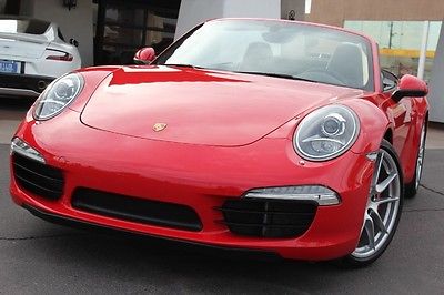 Porsche : 911 S 2012 porsche 911 s cabriolet pdk nav loaded red blk like new fact warranty