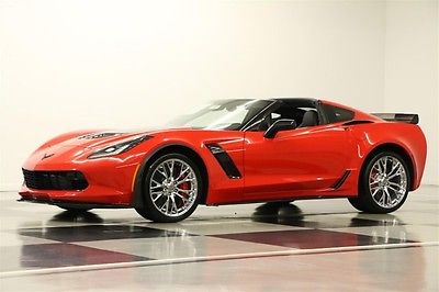Chevrolet : Corvette Z06 3LZ Navigation Leather Torch Red Supercharged Coupe New Heated Cooled Seats GPS Automatic 6.2L V8 Head Up Bose Camera 2015 16 Black