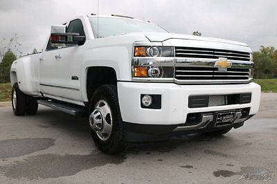 Chevrolet : Silverado 3500 Driver Alert Sunroof Navigation 4G LTE Wi-Fi DVD 15 chevy silverado 3500 crew cab high country 6.6 l 4 x 4 duramax plus bose white