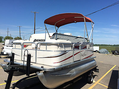 2009 Sunchaser Pontoon Boat with outboard and trailer