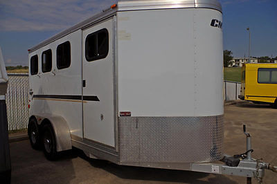 2014 CM Trailers Nomad 18ft 6 in 3 Horse Trailer, Wrecked And Repairable!