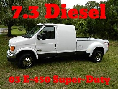 Ford : E-Series Van SUPERDUTY E450  2003 7.3 l diesel ford e 450 extended cab 8 ft bed dually hauler econoline f 450