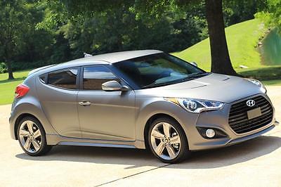 Hyundai : Veloster Turbo 2015 hyundai veloster turbo matte gray leather automatic 3 doors 1 900 miles
