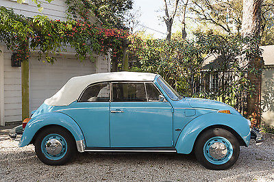 Volkswagen : Beetle - Classic Olympia Blue, body by Karmann 1974 volkswagen super beetle convertible