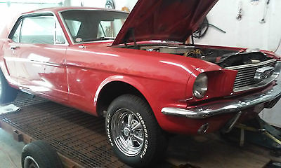 Ford : Mustang Coupe 1966 ford mustang coupe beautiful medium hott red paint super clean
