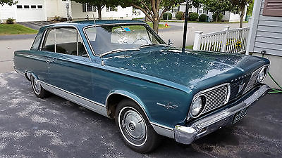 Plymouth : Other 2 DOOR 1966 plymouth valiant signet two door teal green 6 cylinder