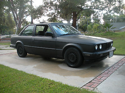 BMW : 3-Series Black 1984 bmw e 30 318 i coupe flat black black leather clean title registration