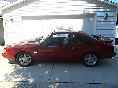 Ford : Mustang LX 1987 fast ford mustang lx red good condition t tops