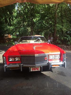 Cadillac : Eldorado Base Convertible 2-Door 1976 cadillac eldorado convertible torch red 2 owners