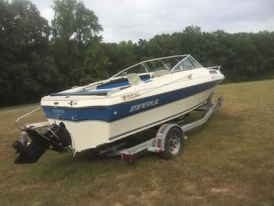 Amazing 1987 imperial I/O Boat  with cuddy cabin and Trailer Boat Motor Trailer