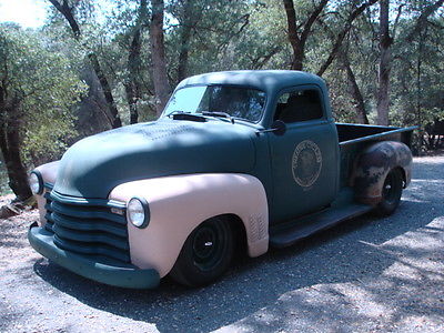 Chevrolet : Other Pickups Louvered hood, tailgate, door panels 1947 chevy pickup air ride rebuilt engine chopped top