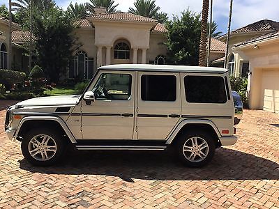 Mercedes-Benz : G-Class 2013 designo edition white white interior mint 1 registered owner clean car fax