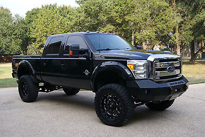 Ford : F-250 LARIAT 2013 lifted diesel 25 k in upgrades tuner ladder bars amp steps bed cover