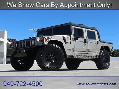 Hummer : H1 Open Top Leather Seats, Stainless Exhaust, CTIS, Spare Tire, MOMO, Winch, Turbo Diesel