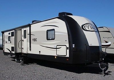 NEW 2015 Forest River Vibe Extreme Lite 312BHS Bunkhouse Outside Kitchen RV Camp
