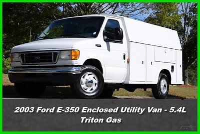 Ford : E-Series Van Enclosed Utility Van 03 ford e 350 e 350 cutaway enclosed utility van 2 wd 5.4 l v 8 triton gas knapheide