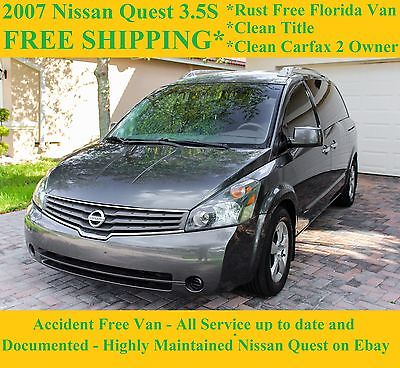 Nissan : Quest S Mini Passenger Van 4-Door 2007 nissan quest minivan free shipping cleancarfax clean title 2 florid owners