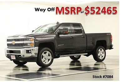 Chevrolet : Silverado 2500 HD MSRP$52465 4X4 Camera Tungsten Double 4WD New 2500HD 6.0L V8 Rear Park Assist Mylink 14 2014 15 Ext Extended Cab Gray