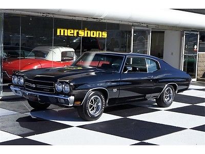 Chevrolet : Chevelle SS 1970 chevelle ss original 396 375 hp real black black build sheet pop and more