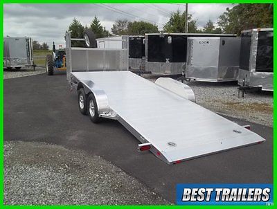 2016 aluma 8218 tilt w tire rack New aluminum carhauler trailer 7 x 18 equipment