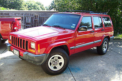 Jeep : Cherokee Sport Sport Utility 4-Door 2001 jeep cherokee sport utility suv nice 4 door car red automobile runs great