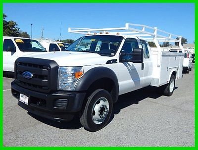 Ford : Other XL Used 2011 Ford F550 9' Super Extended Cab Service Body Utility Truck Rack Gas