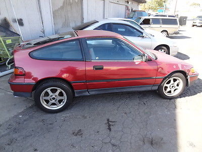 Honda : CRX CRX HF? DX? CIVIC 1991 honda crx civic hatchback 2 door coupe runs needs minor work race seats