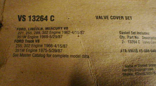 351 windsor valve cover gasket. Fits 1969 Mach 1 Mustang, 1