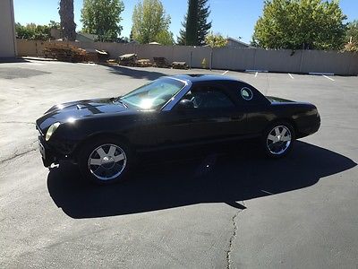 Ford : Thunderbird *LOW RESERVE 2002 ford thunderbird convertible wrecked damage rebuildable salvage w hardtop