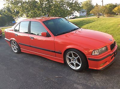 BMW : 3-Series 328i 98 bmw 328 i 4 door 5 speed hellrot red tasteful mods tapping in head