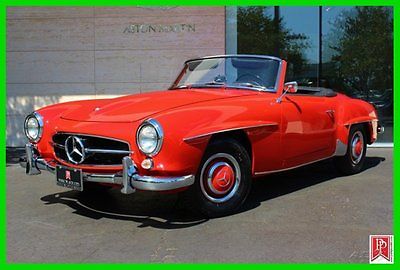 Mercedes-Benz : SL-Class Roadster 1961 mercedes benz 190 sl roadster red on black wide window hardtop