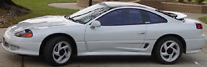 Dodge : Stealth R/T 1992 pearl white w red leather interior dodgestealth twin turbo awd r t excellen