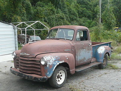 Chevrolet : Other Pickups 1950 chevrolet 3100 3 window pickup truck runs needs restoration