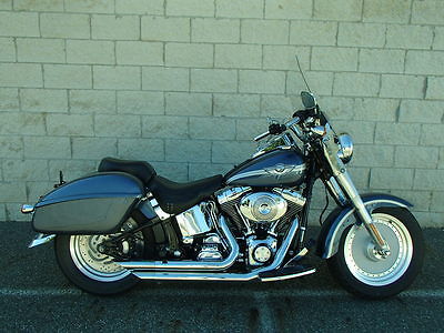 Harley-Davidson : Softail 2003 harley davidson fat boy in blue and silver um 30526 m r