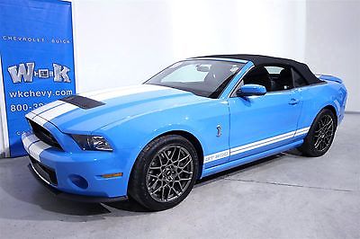 Ford : Mustang Shelby 2013 ford mustang shelby gt 500 convertible 2 door 5.8 l recaro shaker pro audio