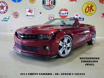Chevrolet : Camaro 2SS Convertible ZL560, SUPERCHARGED,PWR TOP,HUD,HTD LTH,2K 11 camaro ss conv zl 560 auto pwr top hud htd lth 20 in whls 2 k we finance