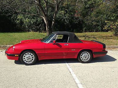 Alfa Romeo : Spider Quadrifoglio 1989 quadrifoglio 37 487 original miles bare metal respray in rosso alfa 130