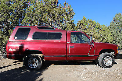 Chevrolet : C/K Pickup 2500 Dark Red Chrome & Black 3 4 ton pickup extra tall topper