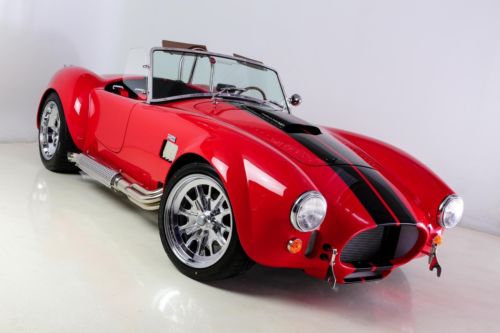 Shelby : RT3 Leather NEW 1965 BACKDRAFT ROADSTER 427 Ford 480HP T5 RACE RED BLACK STRIPE Blk INTERIOR