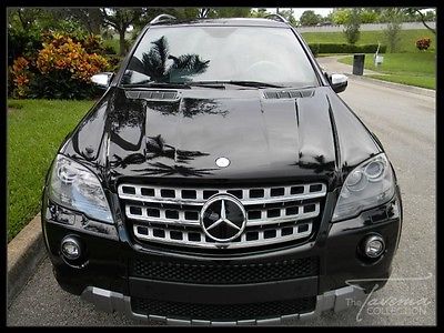 Mercedes-Benz : M-Class ML63 AMG 2010 ml 63 clean carfax two tone black white leather navigation rear view cam fl