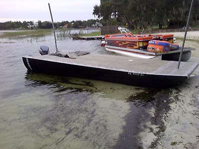 work boat 10'x28', solid aluminum, barge, salvage boat, commercial boat