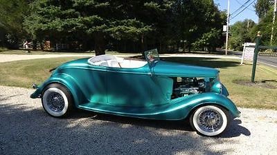 Ford : Other 2 door sedan 1933 ford street hot rod car green convertible brand new interior whitewal tires