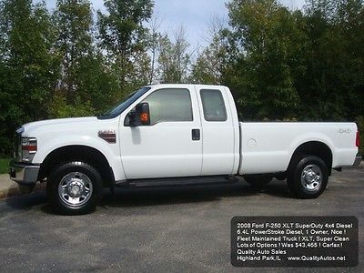 Ford : F-250 BEST PRICE ! 2008 ford f 250 4 x 4 diesel xlt 6.4 l 1 owner extended cab all service records nice